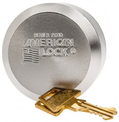 American Lock - Keyed Different Padlock - 3/8" Shackle Diam, Steel - Exact Tooling
