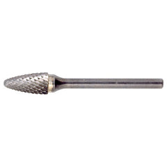 SF-5 Double Cut Solid Carbide Bur-Round Nose Tree Shape - Exact Tooling