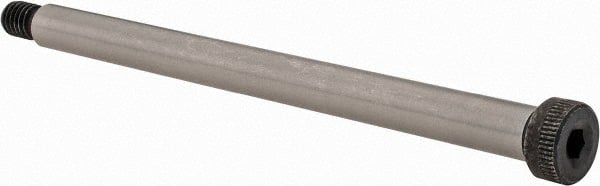 Value Collection - 3/8" Shoulder Diam x 5" Shoulder Length, 5/16-18 UNC, Hex Socket Shoulder Screw - 4140 Alloy Steel, Uncoated, 1/4" Head Height x 9/16" Head Diam - Exact Tooling