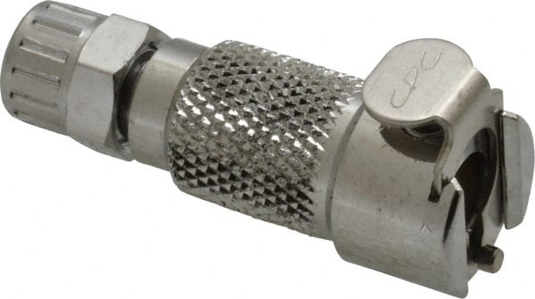 CPC Colder Products - PTF Brass, Quick Disconnect, Valved Inline Coupling Body - 250 Max psi, -40 to 180°F, 1.87" OAL x 0.63" Overall Height, Chrome Plated - Exact Tooling