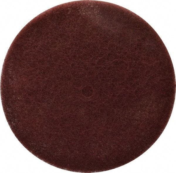 3M - 8" Very Fine Grade Aluminum Oxide Deburring Disc - 1/2" Center Hole, Arbor Connection, Maroon, 3,000 Max RPM - Exact Tooling