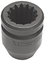 Proto - #5 Spline Drive, 2-3/16" Socket, Impact Socket - 6 Points, 3-3/4" OAL - Exact Tooling