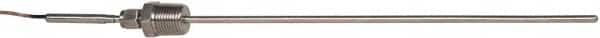 Thermo Electric - 0 to 2012°F, K Pipe Fitting, Thermocouple Probe - 6 Ft. Cable Length, Stripped Ends, 9 Sec Response Time - Exact Tooling