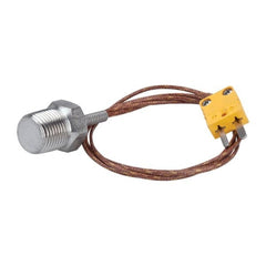 Thermo Electric - 0 to 221°F, K Pipe Plug, Thermocouple Probe - 5 Ft. Cable Length, Mini Connector, 10 Sec Response Time - Exact Tooling
