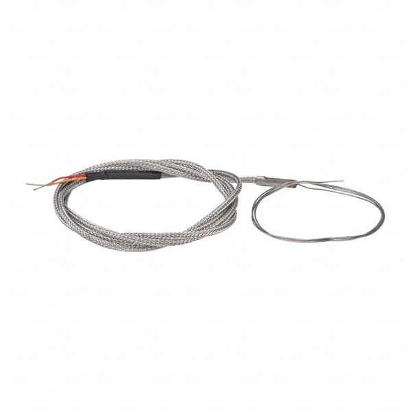 Thermo Electric - 0 to 2012°F, K Flexible, Thermocouple Probe - 3 Ft. Cable Length, Stripped Ends, 25 Inch Probe Sheath Length, 4 Sec Response Time - Exact Tooling