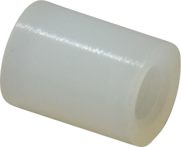 Electro Hardware - 0.089" ID x 3/16" OD, #2 Screw, Grade 101 Nylon Female Unthreaded Circuit Board Spacer - Round Body, Uncoated, 1/4" OAL - Exact Tooling