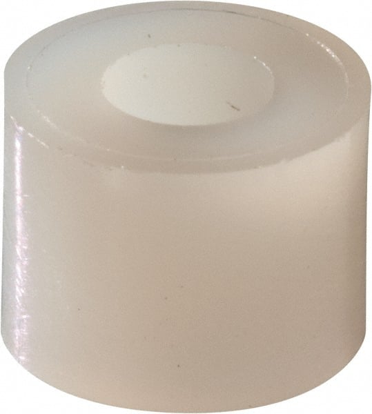 Electro Hardware - 0.116" ID x 1/4" OD, #4 Screw, Grade 101 Nylon Female Unthreaded Circuit Board Spacer - Round Body, Uncoated, 3/16" OAL - Exact Tooling