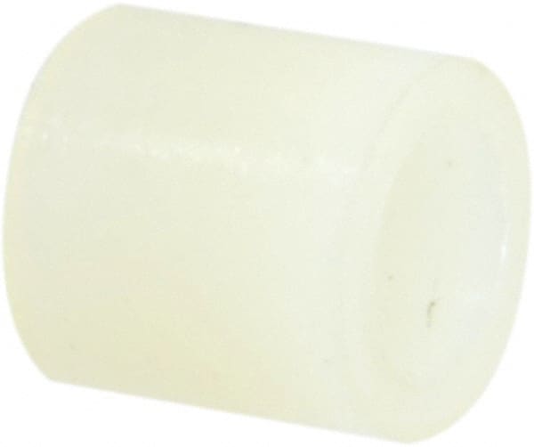 Electro Hardware - 0.171" ID x 1/4" OD, #8 Screw, Grade 101 Nylon Female Unthreaded Circuit Board Spacer - Round Body, Uncoated, 1/4" OAL - Exact Tooling
