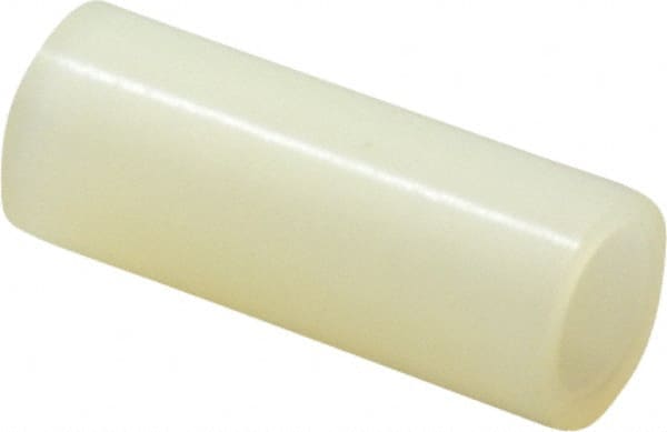 Electro Hardware - 0.171" ID x 1/4" OD, #8 Screw, Grade 101 Nylon Female Unthreaded Circuit Board Spacer - Round Body, Uncoated, 5/8" OAL - Exact Tooling