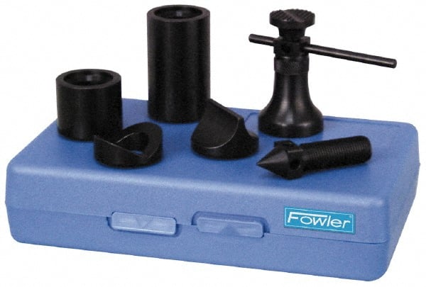 Fowler - 7 Piece, 2-1/4 to 3-3/8" High, 1,000 Lb Capacity Screw Jack Set - 2-1/4 to 3-3/8" Measuring Range - Exact Tooling