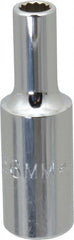 Proto - 3/8" Drive, Deep Hand Socket - 12 Points, 2-1/8" OAL, Chrome Vanadium, Chrome Finish - Exact Tooling