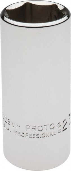 Proto - 3/8" Drive, Deep Hand Socket - 6 Points, 2-3/4" OAL, Chrome Finish - Exact Tooling