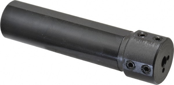 Scientific Cutting Tools - 3/16" ID x 3/4" OD Boring & Grooving Bar Holders - 3-1/4" OAL, 0.87" Head Diam, 3/8-18 NPT, Through Coolant, Series QHC - Exact Tooling