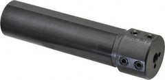 Scientific Cutting Tools - 3/16" ID x 3/4" OD Boring & Grooving Bar Holders - 3-1/4" OAL, 0.87" Head Diam, 3/8-18 NPT, Through Coolant, Series QHC - Exact Tooling