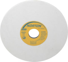 Norton - 8" Diam x 1-1/4" Hole x 1/4" Thick, K Hardness, 120 Grit Surface Grinding Wheel - Aluminum Oxide, Type 1, Fine Grade, 3,600 Max RPM, Vitrified Bond, No Recess - Exact Tooling