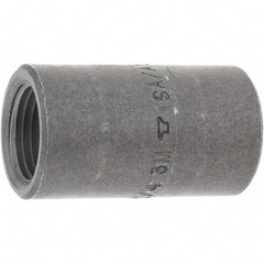 Made in USA - Size 3/8 x 1/4", Class 3,000, Forged Carbon Steel Black Pipe Reducing Coupling - 3,000 psi, Threaded End Connection - Exact Tooling