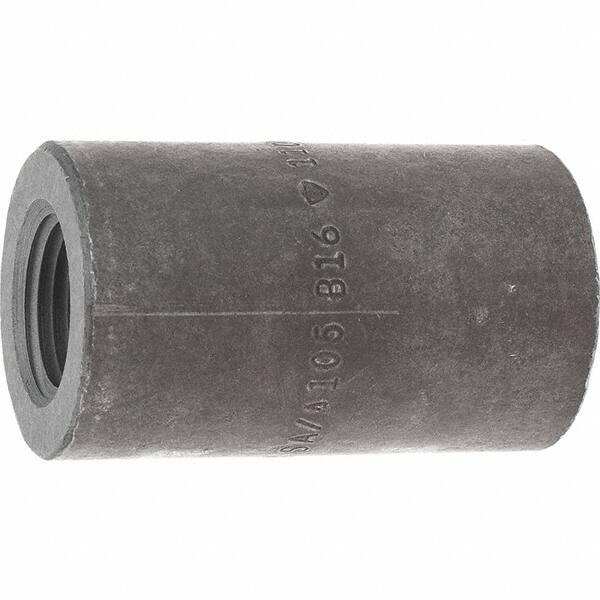 Made in USA - Size 1/2 x 3/8", Class 3,000, Forged Carbon Steel Black Pipe Reducing Coupling - 3,000 psi, Threaded End Connection - Exact Tooling