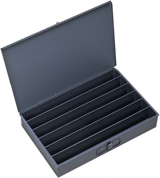 Durham - 18 Inches Wide x 3 Inches High x 12 Inches Deep Compartment Box - Steel , 6 Compartments - Exact Tooling