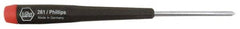 Wiha - #00, 4-5/8" OAL, Standard Phillips Screwdriver - 1-9/16" Blade Length, Ergonomic Handle - Exact Tooling