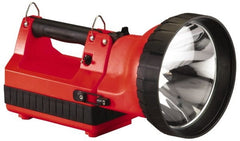 Streamlight - Xenon Bulb, Spotlight/Lantern Flashlight - Orange Plastic Body, 1 Lead-Acid Battery Included - Exact Tooling