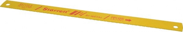 Starrett - 14" Long, 10 Teeth per Inch, Bi-Metal Power Hacksaw Blade - Toothed Edge, 1-1/8" Wide x 0.05" Thick - Exact Tooling