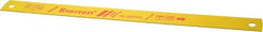 Starrett - 14" Long, 14 Teeth per Inch, Bi-Metal Power Hacksaw Blade - Toothed Edge, 1-1/8" Wide x 0.05" Thick - Exact Tooling