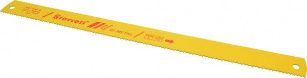 Starrett - 17" Long, 6 Teeth per Inch, Bi-Metal Power Hacksaw Blade - Toothed Edge, 1-3/8" Wide x 0.062" Thick - Exact Tooling