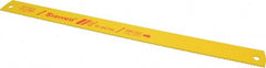 Starrett - 17" Long, 6 Teeth per Inch, Bi-Metal Power Hacksaw Blade - Toothed Edge, 1-3/8" Wide x 0.062" Thick - Exact Tooling