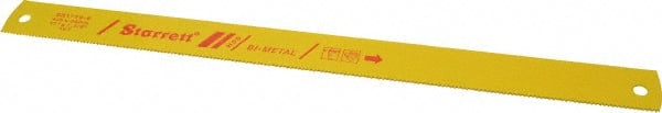 Starrett - 17" Long, 10 Teeth per Inch, Bi-Metal Power Hacksaw Blade - Toothed Edge, 1-3/8" Wide x 0.062" Thick - Exact Tooling