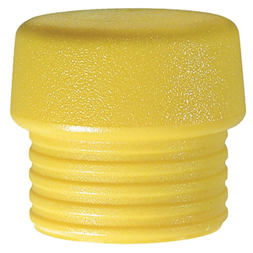 Split Head Mallet Face 2.4″ Med Hard Shore Hardness 65-D, Yellow, Polyurethane - Exact Tooling