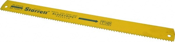 Starrett - 18" Long, 4 Teeth per Inch, Bi-Metal Power Hacksaw Blade - Toothed Edge, 1-5/8" Wide x 0.075" Thick - Exact Tooling