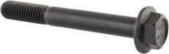 Value Collection - M10x1.50 Metric Coarse, 80mm Length Under Head, Hex Drive Flange Bolt - 35mm Thread Length, Grade 10.9 Alloy Steel, Smooth Flange, Phosphate & Oil Finish - Exact Tooling