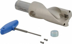 Iscar - 4.69" Max Drill Depth, 2xD, 2.344" Diam, Indexable Insert Drill - 2 Inserts, 1-1/2" Shank Diam, Straight Shank - Exact Tooling