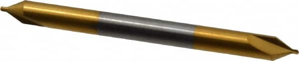 Hertel - #00 Plain Cut 60° Incl Angle Solid Carbide Combo Drill & Countersink - Exact Tooling