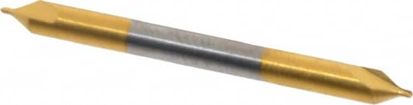 Hertel - #0 Plain Cut 60° Incl Angle Solid Carbide Combo Drill & Countersink - Exact Tooling