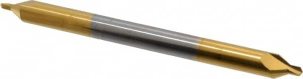 Hertel - #4 Plain Cut 60° Incl Angle Solid Carbide Combo Drill & Countersink - Exact Tooling