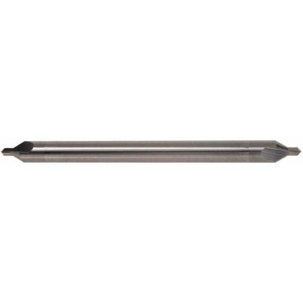 Hertel - #8 Plain Cut 90° Incl Angle Solid Carbide Combo Drill & Countersink - Exact Tooling