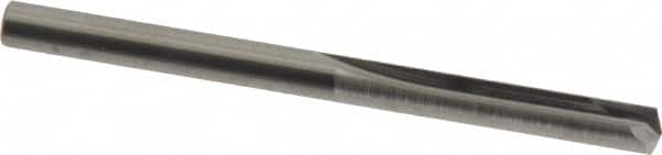 Hertel - #25, 0.1495", 140° Point, Solid Carbide Straight Flute Drill Bit - Exact Tooling