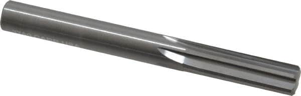 Hertel - 3/8" Solid Carbide 6 Flute Chucking Reamer - Straight Flute, 3/8" Straight Shank, 1-1/4" Flute Length, 3-1/2" OAL - Exact Tooling
