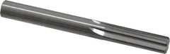 Hertel - 3/8" Solid Carbide 6 Flute Chucking Reamer - Straight Flute, 3/8" Straight Shank, 1-1/4" Flute Length, 3-1/2" OAL - Exact Tooling