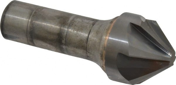 Hertel - 1-1/4" Head Diam, 3/4" Shank Diam, 6 Flute 82° Solid Carbide Countersink - Exact Tooling