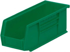 Akro-Mils - 20 Lb. Load Capacity, 10-7/8" Deep, Green Polymer Hopper Stacking Bin - 4" High x 4-1/8" Wide x 10-7/8" Long - Exact Tooling