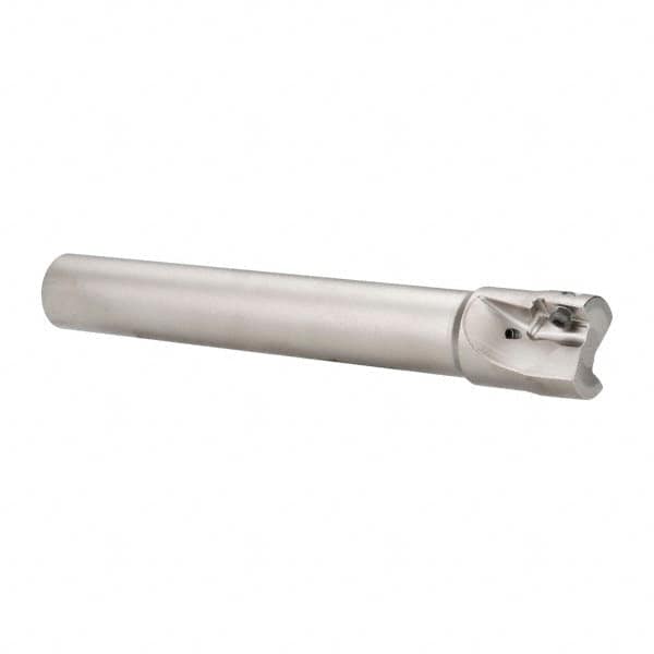 Seco - 1-1/4" Cut Diam, 0.669" Max Depth of Cut, 1" Shank Diam, 7.68" OAL, Indexable Square Shoulder End Mill - XO.X 1806.. Inserts, Cylindrical Shank, 90° Lead Angle, Through Coolant, Series Power Turbo - Exact Tooling