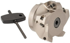 Seco - 5 Inserts, 2-1/2" Cut Diam, 3/4" Arbor Diam, 0.669" Max Depth of Cut, Indexable Square-Shoulder Face Mill - 0/90° Lead Angle, 1.575" High, XO.X 1806.. Insert Compatibility, Through Coolant, Series Power Turbo - Exact Tooling