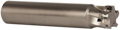 Seco - 3/4" Cut Diam, 0.197" Max Depth of Cut, 3/4" Shank Diam, 3.937" OAL, Indexable Square Shoulder End Mill - XO.X 0602 Inserts, Cylindrical Shank, 90° Lead Angle, Through Coolant, Series Nano Turbo - Exact Tooling