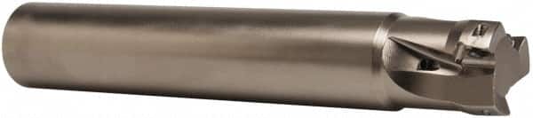 Seco - 1-1/4" Cut Diam, 0.433" Max Depth of Cut, 1-1/4" Shank Diam, 7.69" OAL, Indexable Square Shoulder End Mill - XO.X 1204.. Inserts, Cylindrical Shank, 90° Lead Angle, Through Coolant, Series Super Turbo - Exact Tooling