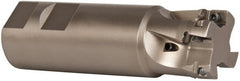 Seco - 1-1/4" Cut Diam, 0.433" Max Depth of Cut, 1-1/4" Shank Diam, 4-1/4" OAL, Indexable Square Shoulder End Mill - XO.X 1204.. Inserts, Weldon Shank, 90° Lead Angle, Through Coolant, Series Super Turbo - Exact Tooling