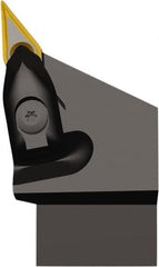 Seco - DVJN, Right Hand Cut, 93° Lead Angle, 25mm Shank Height x 25mm Shank Width, Negative Rake Indexable Turning Toolholder - 150mm OAL, VNMU 1304.. Insert Compatibility, Series Dual Clamp - Exact Tooling