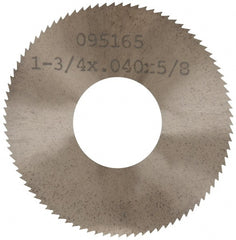 Made in USA - 1-3/4" Diam x 0.04" Blade Thickness x 5/8" Arbor Hole Diam, 90 Tooth Slitting and Slotting Saw - Arbor Connection, Solid Carbide, Concave Ground - Exact Tooling