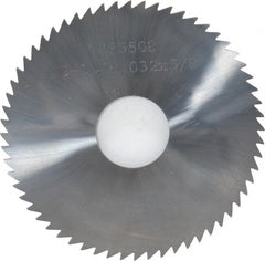 Made in USA - 2-1/4" Diam x 0.032" Blade Thickness x 5/8" Arbor Hole Diam, 60 Tooth Slitting and Slotting Saw - Arbor Connection, Solid Carbide, Concave Ground - Exact Tooling